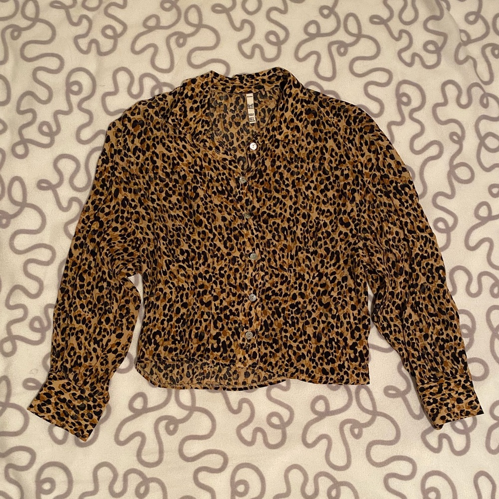 Zara Cheetah Print Blouse